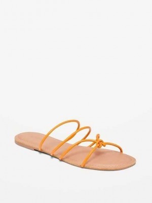 Old Navy Faux-Leather Strappy Knotted Sandals Wild Papaya | KWC342691