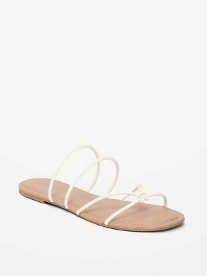 Old Navy Faux-Leather Strappy Knotted Sandals Beige | CVS893147