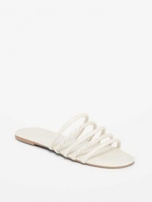 Old Navy Faux-Leather Tubular-Twist Sandals Beige | ORY672813