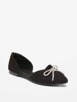 Old Navy Faux-Suede D'Orsay Flats Blackjack | HMC241509