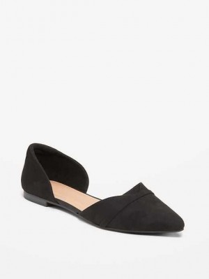 Old Navy Faux-Suede D'Orsay Flats Blackjack | DGO319462