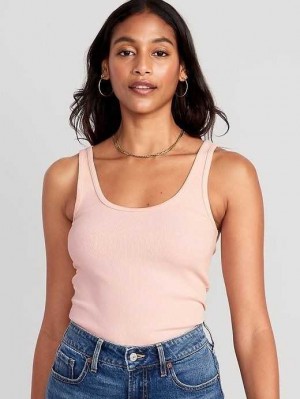 Old Navy First-Layer Rib-Knit Tank Top Pink | ZJP670283