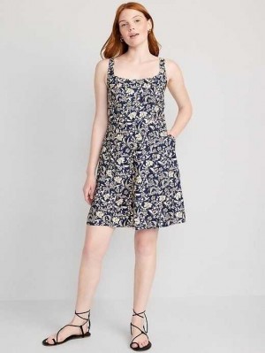 Old Navy Fit & Flare Cami Mini Dress Blue | HBE973615