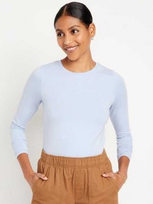 Old Navy Fitted Long-Sleeve Cropped T-Shirt Rock Pool | QSC209571