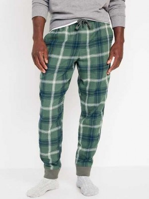 Old Navy Flannel Jogger Pajama Pants Green / Blue | BWF970563