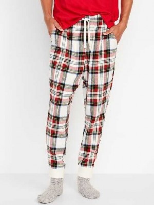 Old Navy Flannel Jogger Pajama Pants White | TBV435190