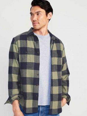 Old Navy Flannel Shirt Green / Blue | LZD169570