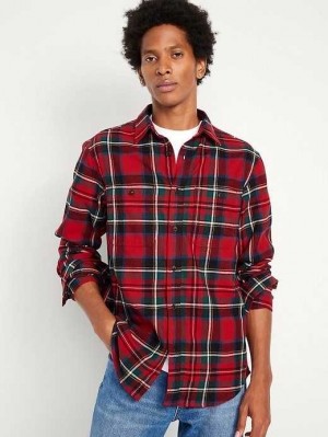 Old Navy Flannel Shirt Red | WKY987345