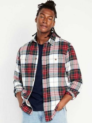 Old Navy Flannel Shirt White | DIJ809175