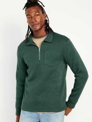 Old Navy Fleece-Knit 1/4-Zip Pullover Green | XYJ619532