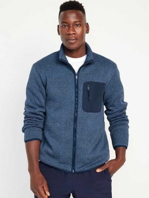 Old Navy Fleece-Knit Zip Jacket Blue | MZF126394