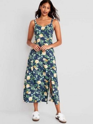 Old Navy Floral Maxi Slip Dress Navy | TJU514239