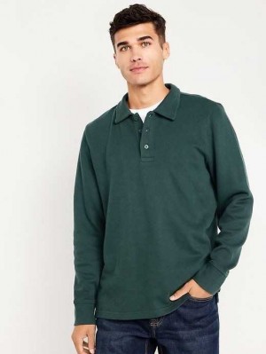 Old Navy French Rib Polo Deep Green | KAX527430