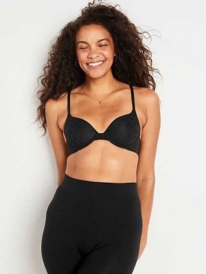 Old Navy Full-Coverage Lace Underwire Bra Black | OGB563024