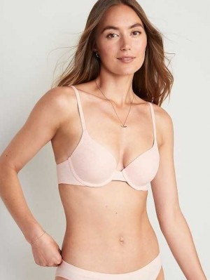 Old Navy Full-Coverage Lace Underwire Bra Pink | AMO620894