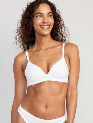 Old Navy Full-Coverage Molded Wireless Bra White | AWJ657201