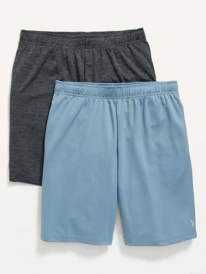 Old Navy Go-Dry Mesh Performance Shorts 2-Pack Blue / Grey | JTE352908