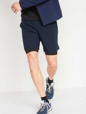 Old Navy Go 2-in-1 Workout Shorts + Base Layer Arctic Depth | RSX416970