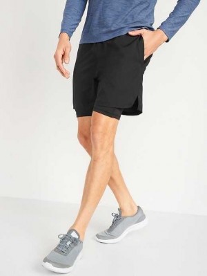 Old Navy Go 2-in-1 Workout Shorts + Base Layer Black | CJO124687