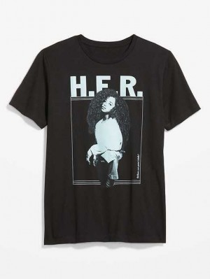 Old Navy H.E.R. Gender-Neutral T-Shirt Black | KNJ459317