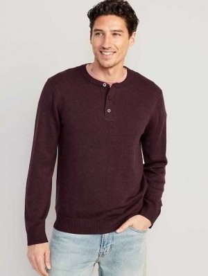 Old Navy Henley Sweater Burgundy | XTP952831