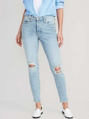 Old Navy High-Waisted Button-Fly OG Straight Extra-Stretch Ankle Jeans Mittens | OJQ352907