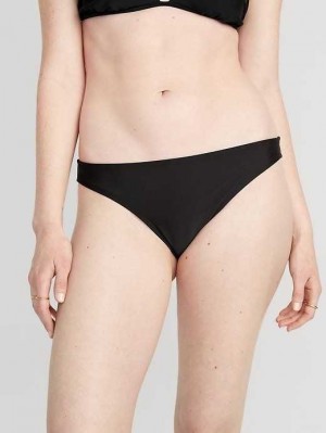 Old Navy High-Waisted Classic Bikini Swim Bottoms Black | YJH578264