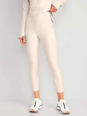 Old Navy High-Waisted Cloud+ 7/8 Leggings Beige | ZTB520364