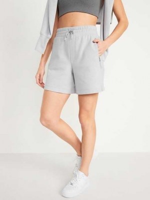 Old Navy High-Waisted Dynamic Fleece Shorts Light Grey | PAW507842