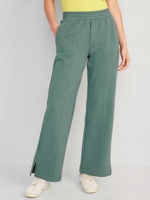 Old Navy High-Waisted Dynamic Fleece Wide-Leg Trouser Pants Grey | DLC843760