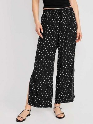 Old Navy High-Waisted Lightweight Wide-Leg Cover-Up Pants Black | YOI629548