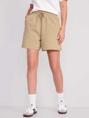 Old Navy High-Waisted Lounge Sweat Shorts Coyote | TJA251369