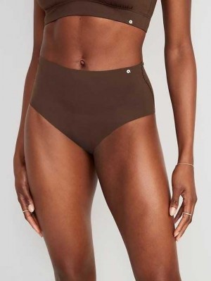 Old Navy High-Waisted No-Show Bikini Underwear French Roast | JNL152094