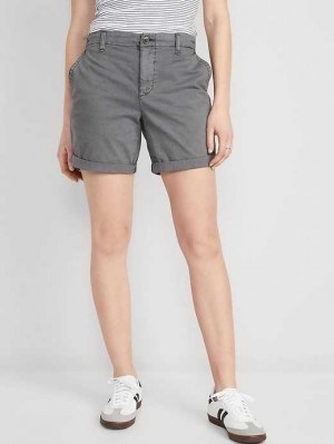 Old Navy High-Waisted OGC Pull-On Chino Shorts Panther | YUM436821