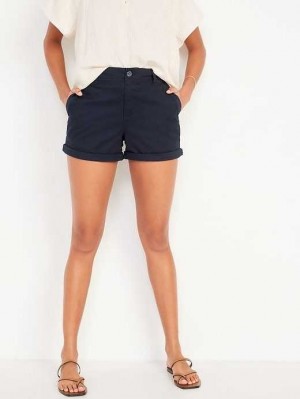 Old Navy High-Waisted OGC Pull-On Chino Shorts Navy | KFP648327