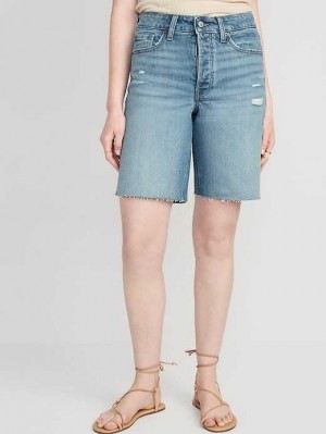 Old Navy High-Waisted OG Loose Button-Fly Jean Shorts Lila | JLO862710