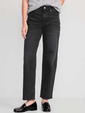 Old Navy High-Waisted OG Loose Jeans Black | FXG125907