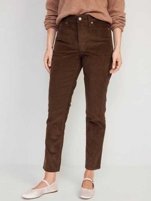 Old Navy High-Waisted OG Straight Corduroy Ankle Pants Espresso | KGW247961