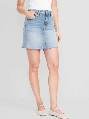 Old Navy High-Waisted OG Straight Cut-Off Mini Jean Skirt Myra | MKJ205318