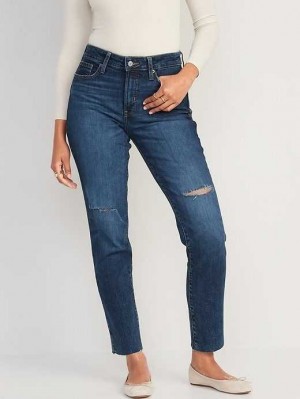 Old Navy High-Waisted O.G. Straight Ripped Cut-Off Jeans Ayla | TOU251340