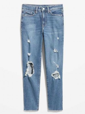 Old Navy High-Waisted OG Straight Ripped Cut-Off Jeans Saylor | HVO093514