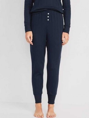 Old Navy High-Waisted Pajama Jogger Pants Navy | LJU965278