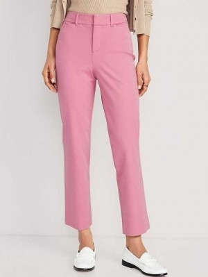 Old Navy High-Waisted Pixie Straight Ankle Pants Pink | BQI758630