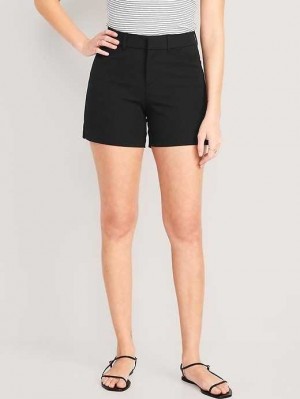 Old Navy High-Waisted Pixie Trouser Shorts Black | UKH491237