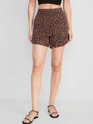 Old Navy High-Waisted Playa Soft-Spun Shorts Brown | FJY691807