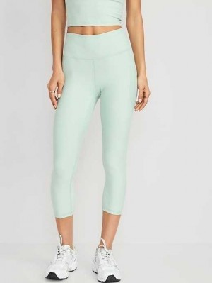 Old Navy High-Waisted PowerSoft Crop Leggings Briny Water | ZVO918574