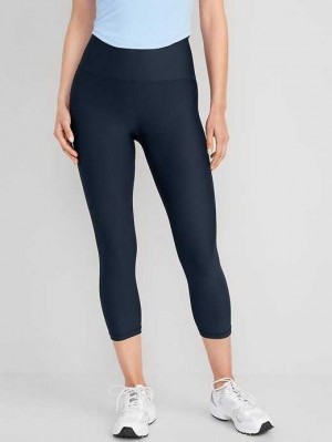 Old Navy High-Waisted PowerSoft Crop Leggings Navy | FMY730894