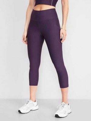 Old Navy High-Waisted PowerSoft Crop Leggings Nebula | DTM752849