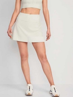 Old Navy High-Waisted PowerSoft Rib-Knit Skort Beige | ADX254680