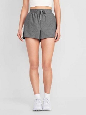 Old Navy High-Waisted PowerSoft Shorts Dark Grey | VEI602194